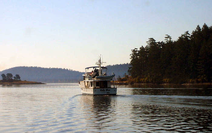 Heli-Mai leaving Reid Harbor